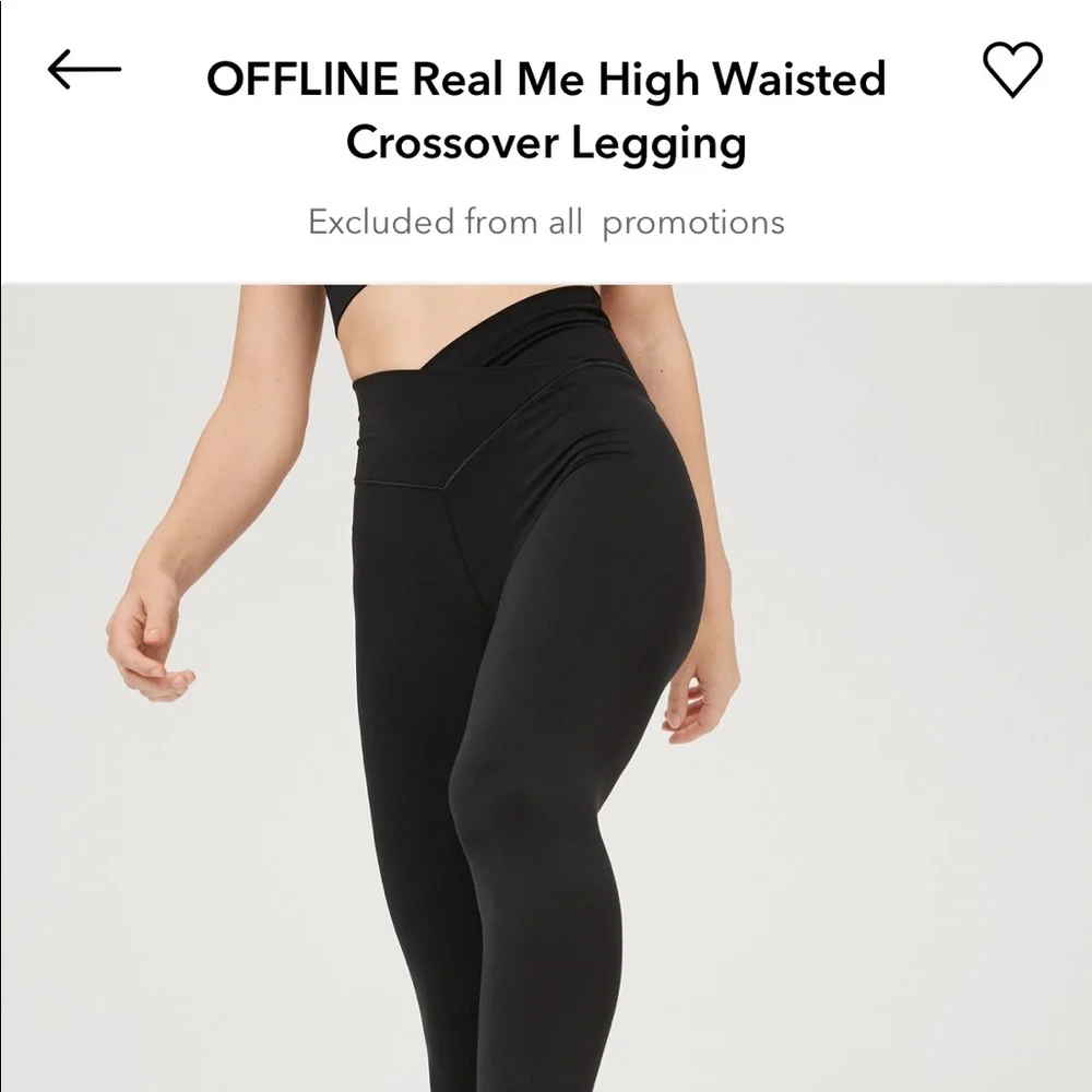 AE Offline Real Me High Waisted Crossover Legging - Picture 1 of 7